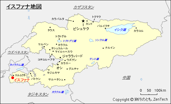 イスファナ地図