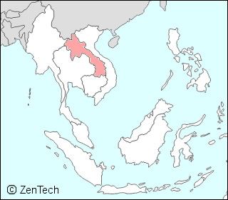 東南アジアにおけるラオスの位置