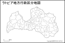 ラトビア地方行政区分地図