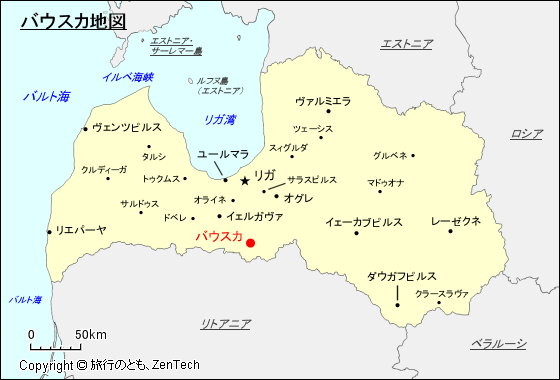 バウスカ地図