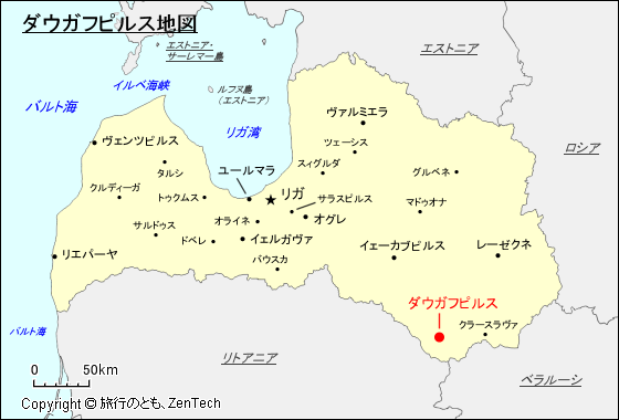 ダウガフピルス地図