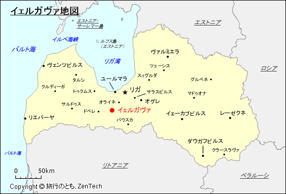 イェルガヴァ地図
