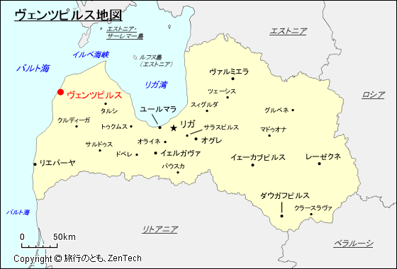 ヴェンツピルス地図