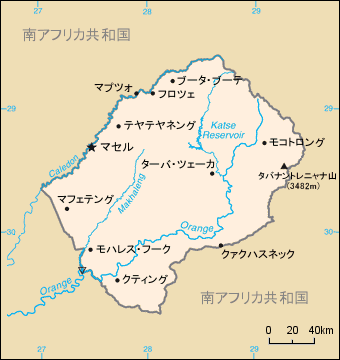 レソト地図