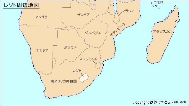 レソト周辺地図