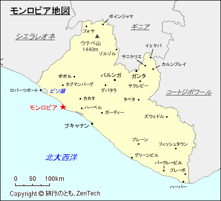 モンロビア地図