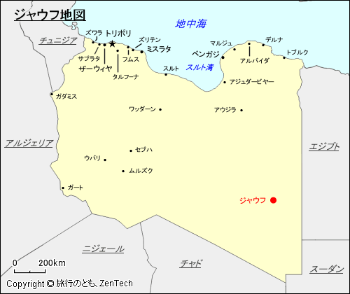 ジャウフ地図