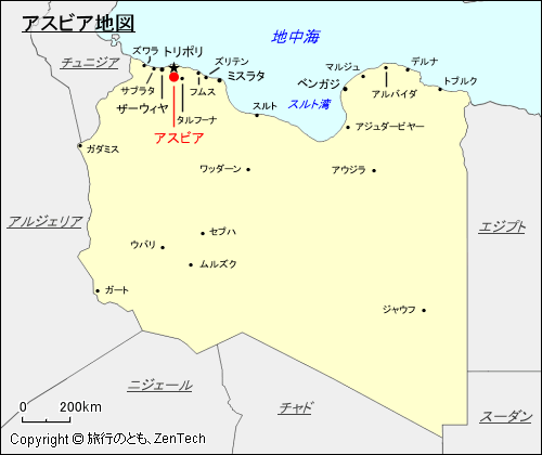 アスビア地図