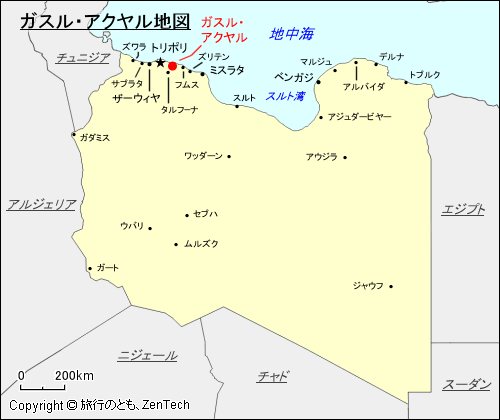 ガスル・アクヤル地図