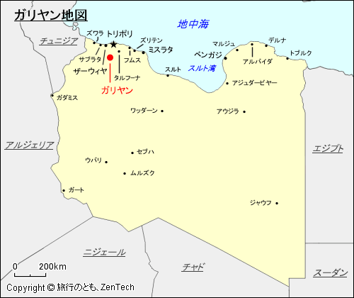 ガリヤン地図