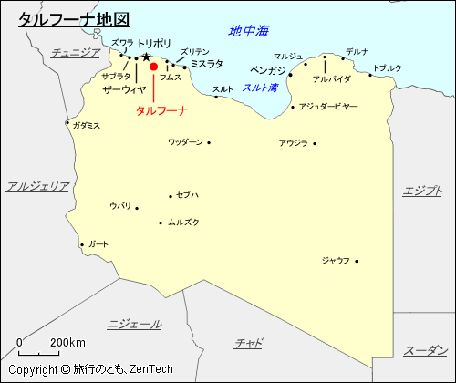 タルフーナ地図