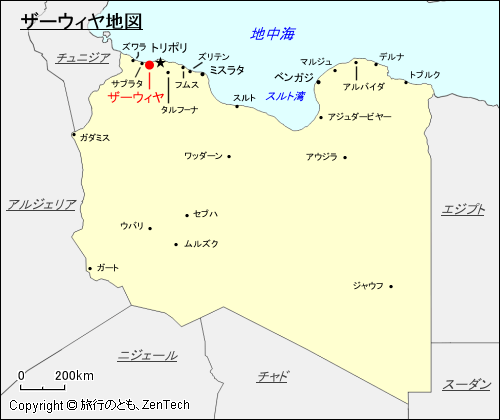 ザーウィヤ地図