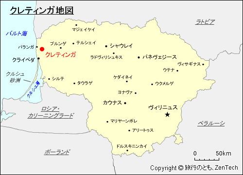 クレティンガ地図