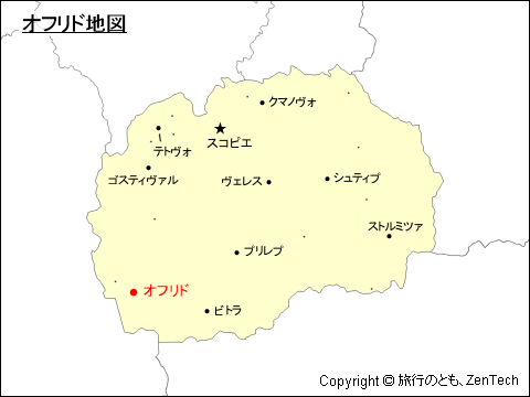 オフリド地図