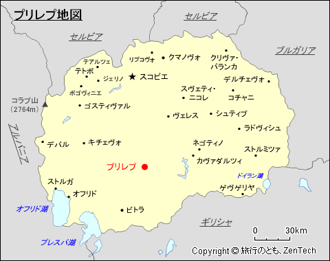 プリレプ地図