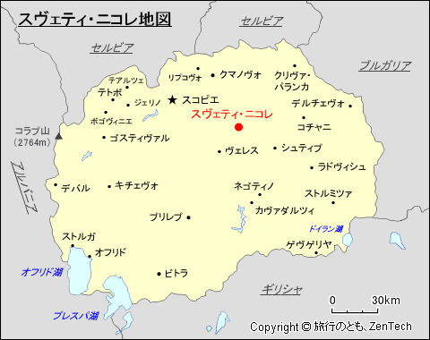 スヴェティ・ニコレ地図