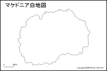 マケドニア白地図