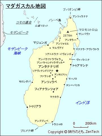 マダガスカル地図