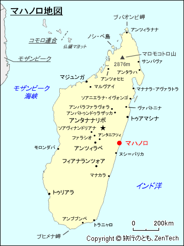 マハノロ地図