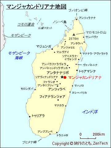 マンジャカンドリアナ地図