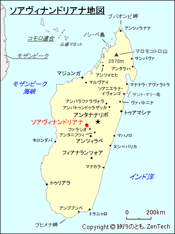 ソアヴィナンドリアナ地図