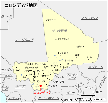 コロンディバ地図