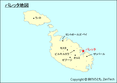 バレッタ地図