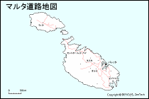 マルタ道路地図