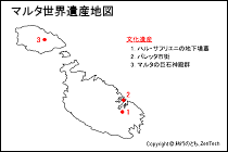 マルタ世界遺産地図