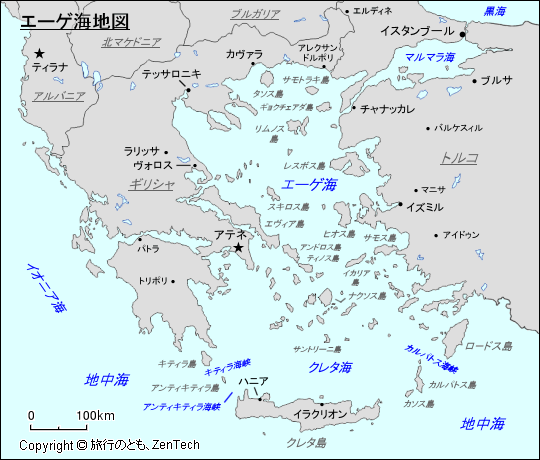 エーゲ海地図