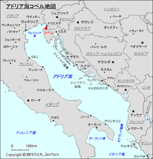 アドリア海コペル地図