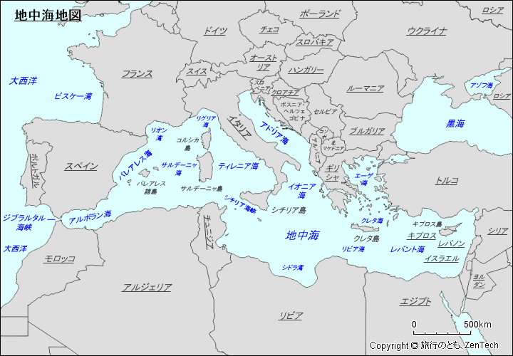 地中海地図