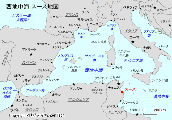 西地中海 スース地図