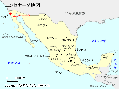 エンセナーダ地図