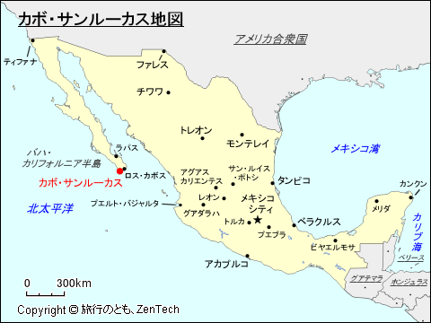 カボ・サンルーカス地図
