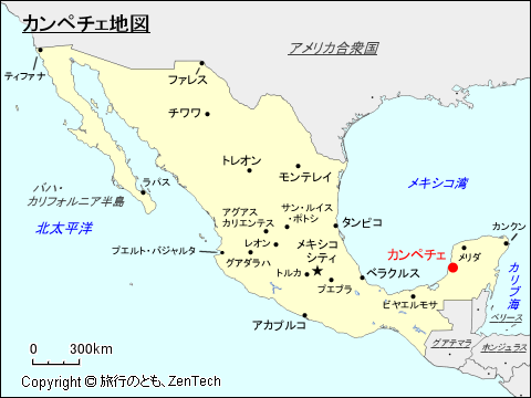 カンペチェ地図