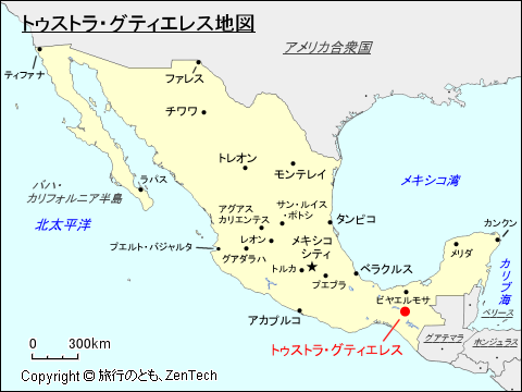 トゥストラ・グティエレス地図