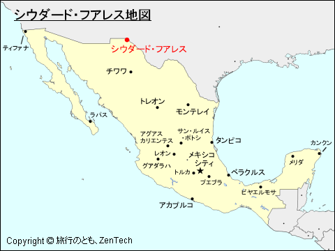 シウダー・フアレス地図