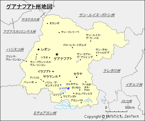 グアナフアト州地図