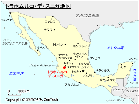 トラホムルコ・デ・スニガ地図