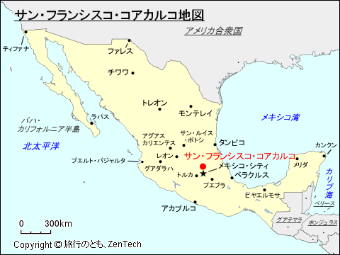 サン・フランシスコ・コアカルコ地図