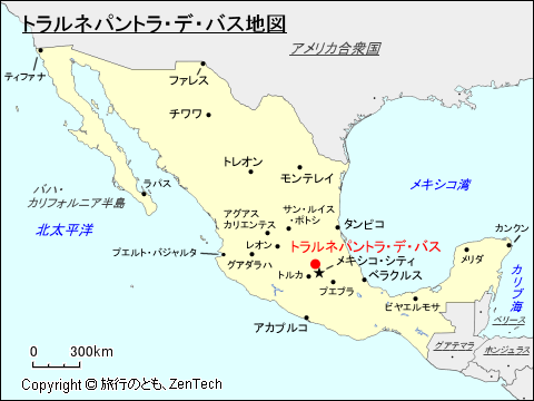 トラルネパントラ・デ・バス地図