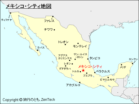 メキシコ・シティ地図