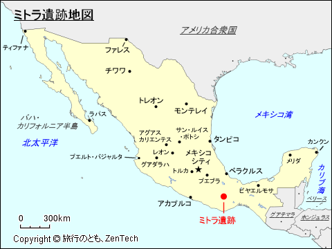 ミトラ遺跡地図