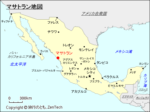 マサトラン地図