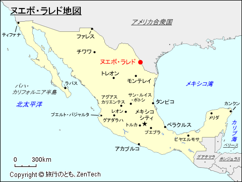 ヌエボ・ラレド地図