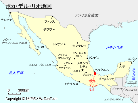 ボカ・デル・リオ地図