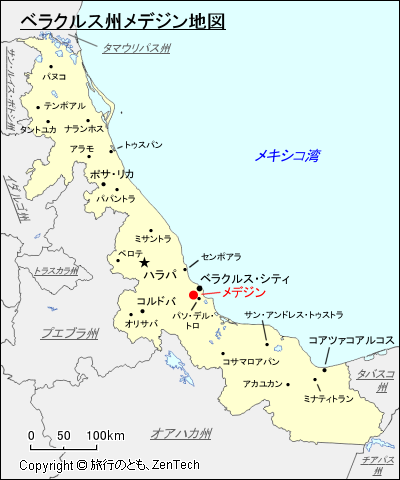 ベラクルス州メデジン地図