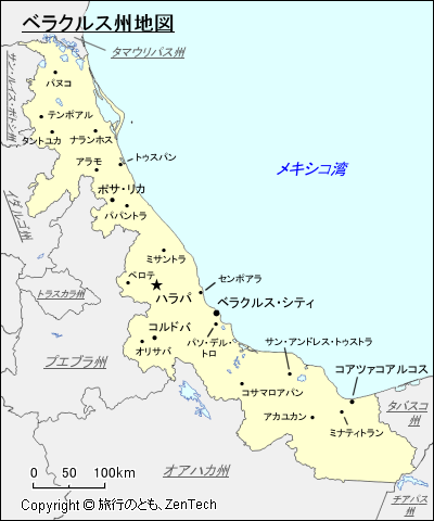 ベラクルス州地図