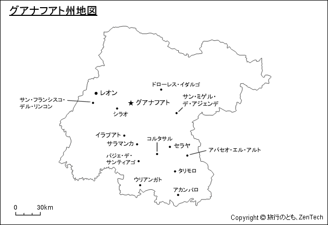 グアナフアト州地図